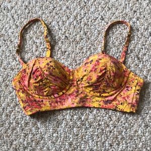 Multicolored bikini top